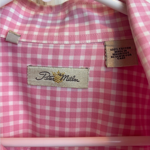 Peter MIllar Crown Men’s Crafted Button Down Shirt Casual Long Sleeve salmon L - Picture 3 of 5